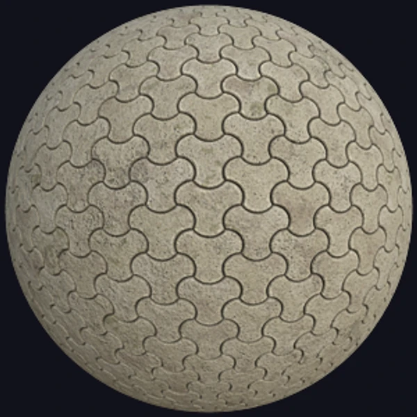 Old Y-Shape Concrete Bricks for Pavement (Tiles 0083)
