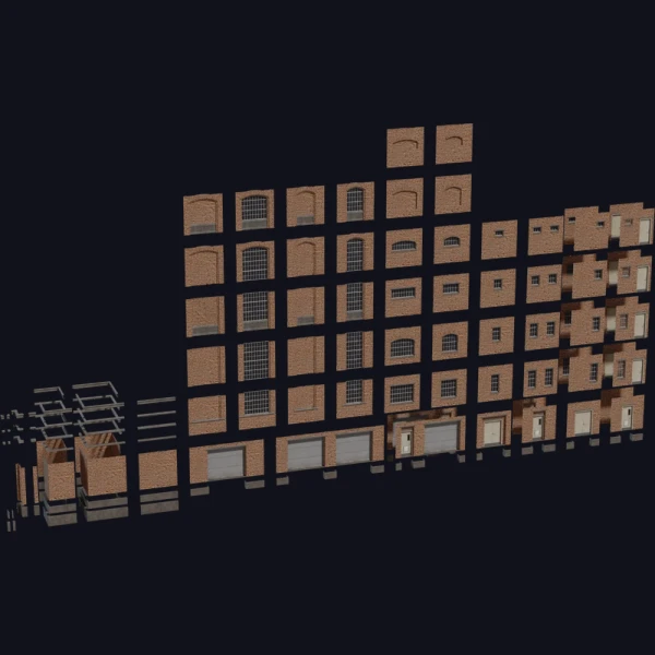 Modular Factory Facade - 3D Models - 3D model - from Poly Haven