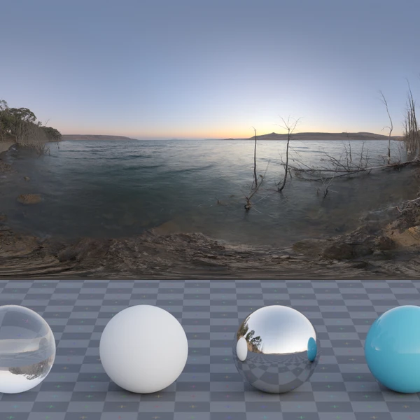 Lakeside Dawn - HDRI map - from Poly Haven