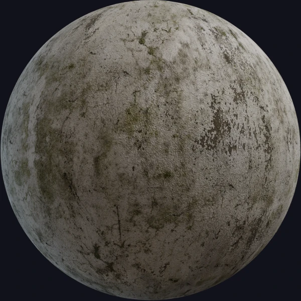 Worn Mossy Plasterwall - PBR texture - from Poly Haven