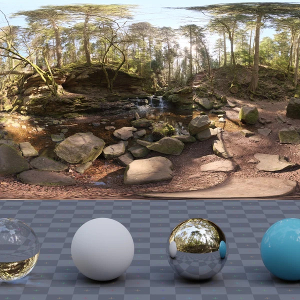 Monbachtal Riverbank - HDRI map - from Poly Haven