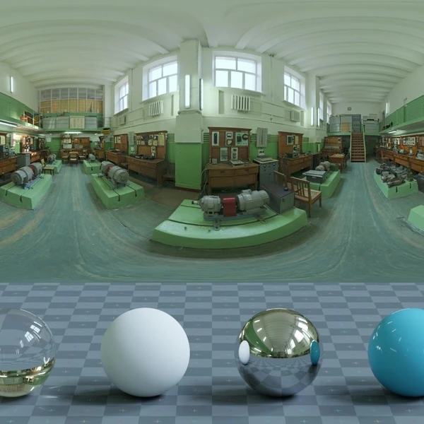 Vintage Measuring Lab - HDRI map - from Poly Haven