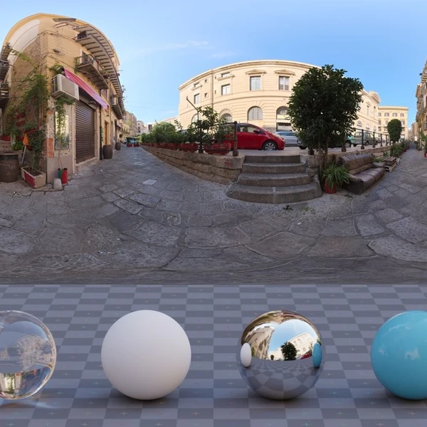 Palermo Sidewalk - HDRI map - from Poly Haven