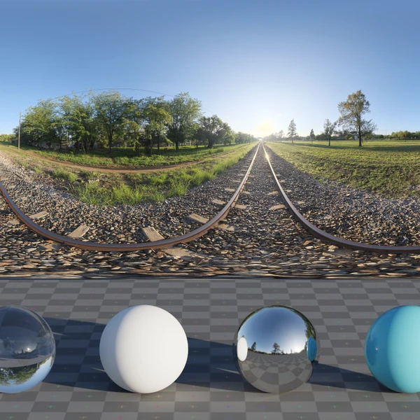 Bloem Train Track Clear - HDRI map - from Poly Haven