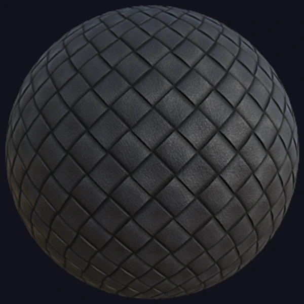 Black Woven Leather (Fabrics 0072) - PBR texture - from Texture Can