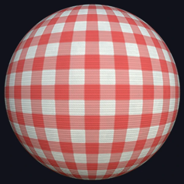 Red and White Checker Cloth Texture (Fabric 0006)