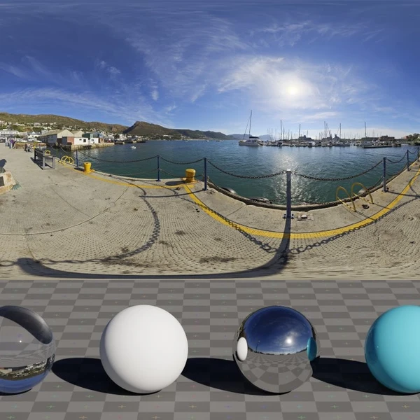 Simons Town Harbour - HDRI map - from Poly Haven