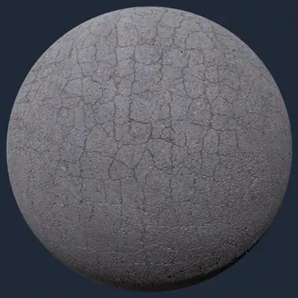Cracked Asphalt Road – Free Road PBR Texture