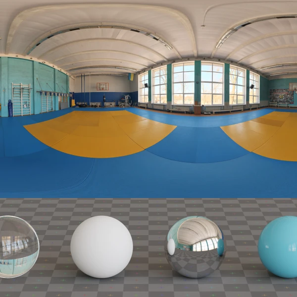 Wrestling Gym - HDRI map - from Poly Haven