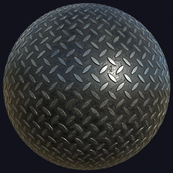 Dirt Tread Plate Metal Texture (Metal 0069) - PBR texture - from Texture Can