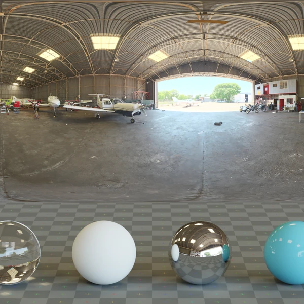 Hangar Interior - HDRI map - from Poly Haven