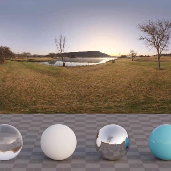 Golf Course Sunrise - HDRI map - from Poly Haven