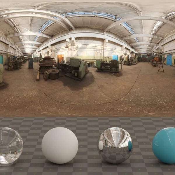 Machine Shop 03 - HDRI map - from Poly Haven