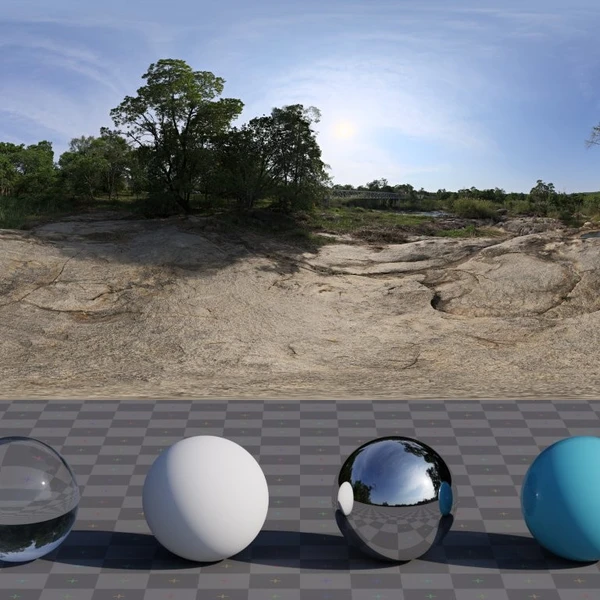 River Rocks - HDRI map - from Poly Haven