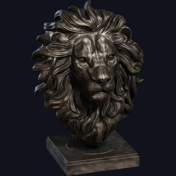Lion Head - 3D Models - 3D model - from Poly Haven