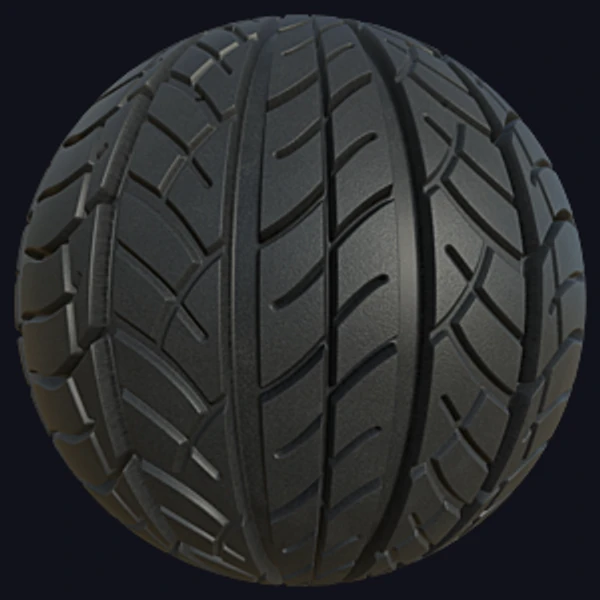 Clean Car Tire Rubber Texture (Plastic 0022) - PBR texture - from Texture Can