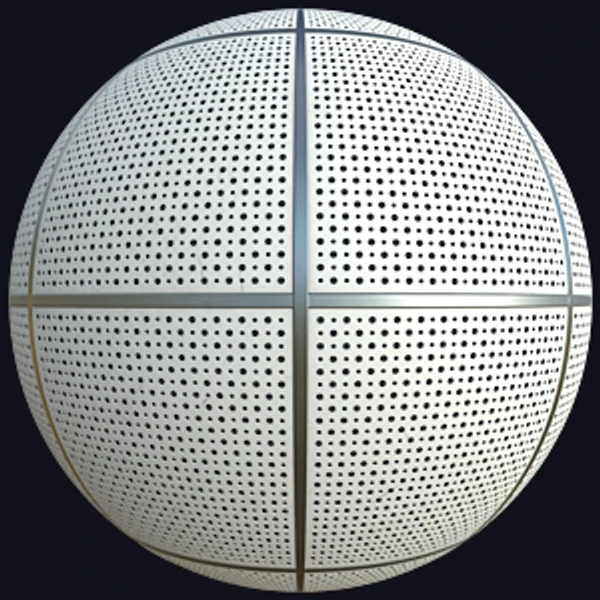 Perforated Ceiling Panels with Metal Strips (Metal 0050)