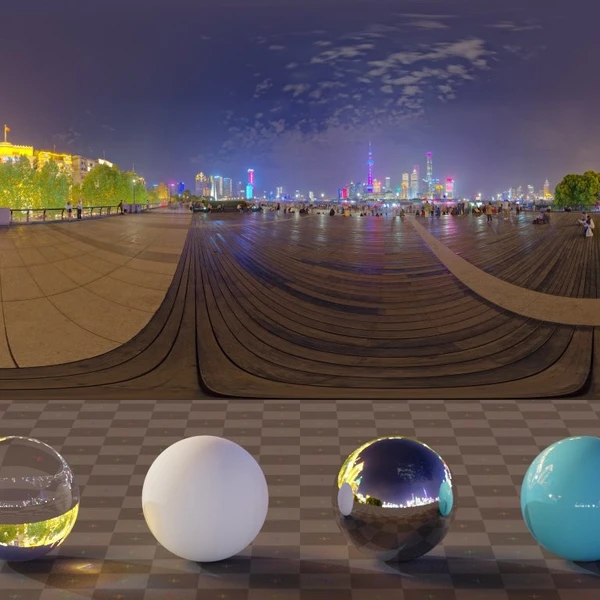 Shanghai Bund - HDRI map - from Poly Haven
