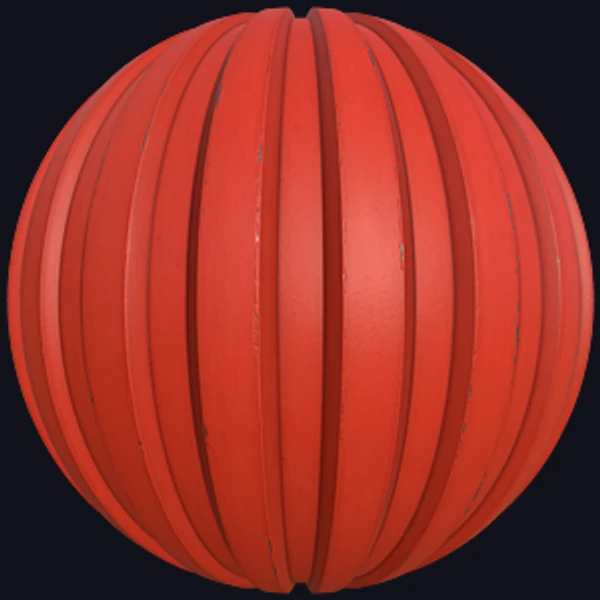 Red Metallic Cargo Container (Metal 0057)