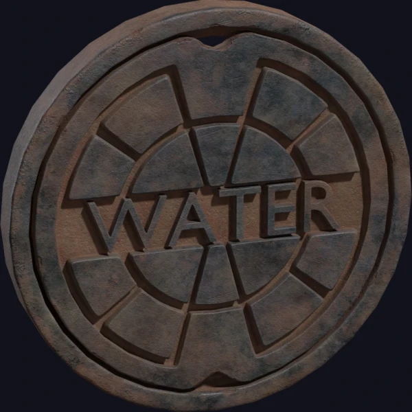 Water Manhole Cover - 3D Models - 3D model - from Poly Haven