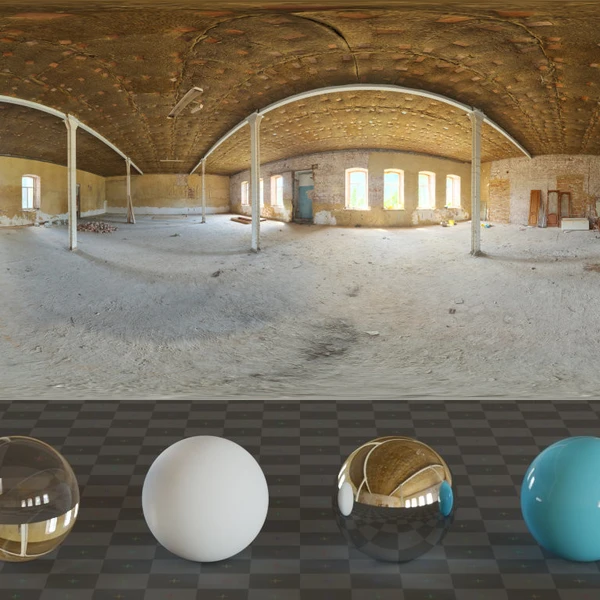 Abandoned Workshop - HDRI map - from Poly Haven