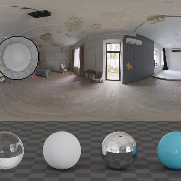 Photo Studio Broadway Hall - HDRI map - from Poly Haven