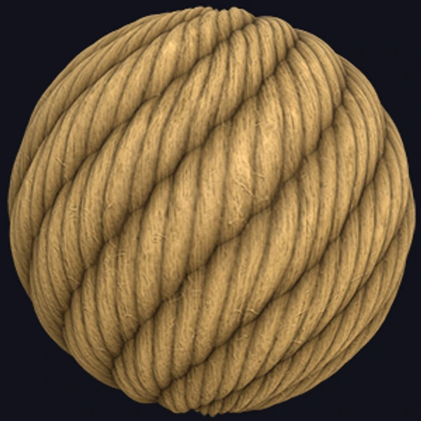 Jute / Hemp / Sisal Rope (Fabrics 0066) - PBR texture - from Texture Can