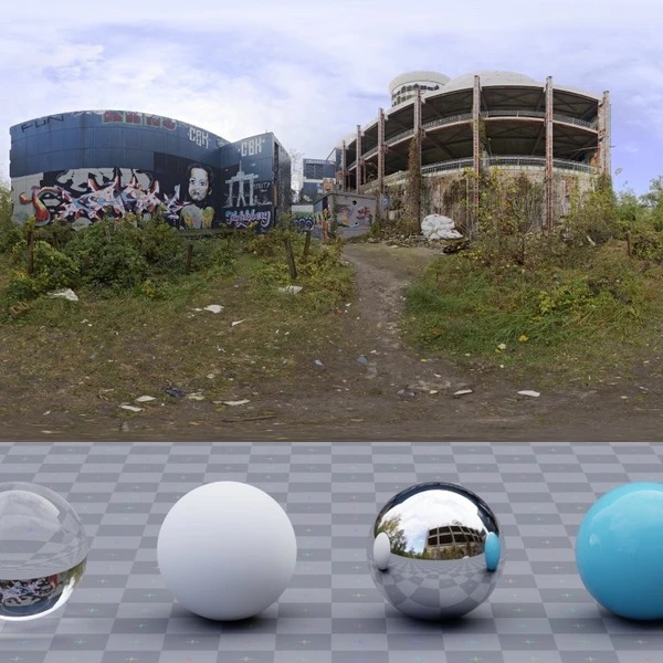 Teufelsberg Ground 1 - HDRI map - from Poly Haven