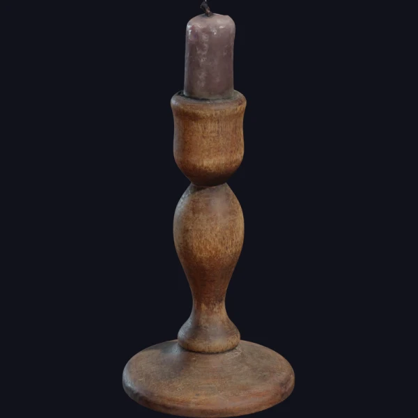 Wooden Candlestick - 3D Models - 3D model - from Poly Haven