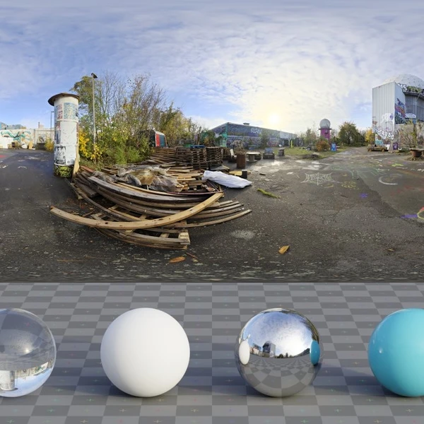 Teufelsberg Ground 2 - HDRI map - from Poly Haven
