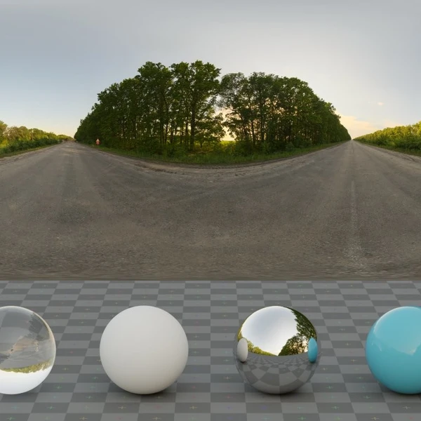 Small Rural Road 02 - HDRI map - from Poly Haven