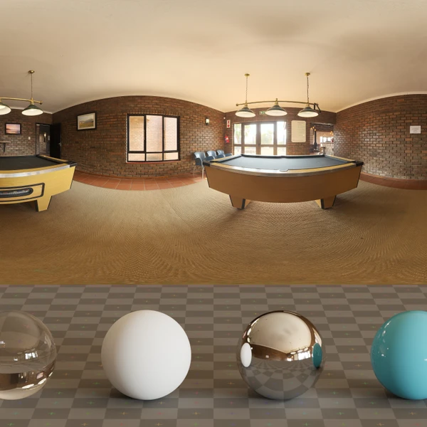 Billiard Hall - HDRI map - from Poly Haven