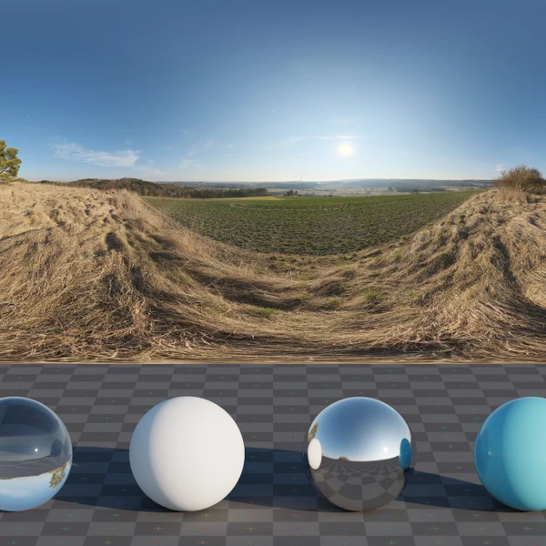 Ehingen Hillside 02 - HDRI map - from Poly Haven