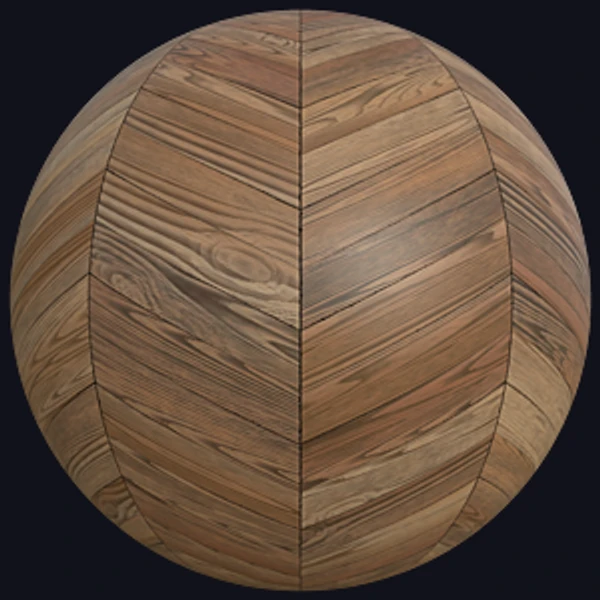 Parquet Chevron Brown Wood Floor Tiles (Wood 0058) - PBR texture - from Texture Can