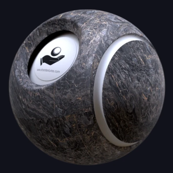 Golden Black Marble - Floor - PBR texture - from Share Textures
