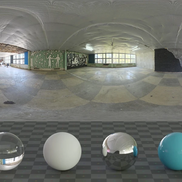 Abandoned Factory Canteen 01 - HDRI map - from Poly Haven