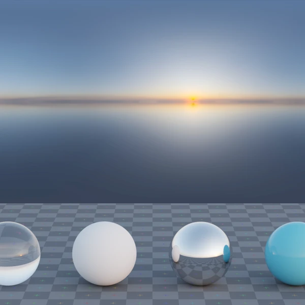Qwantani Sunrise Puresky - HDRI map - from Poly Haven
