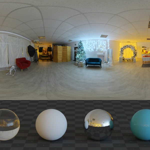 Christmas Photo Studio 03 - HDRI map - from Poly Haven