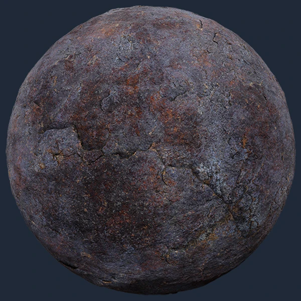 Dark Cracked Rock Surface – Free Rock PBR Texture