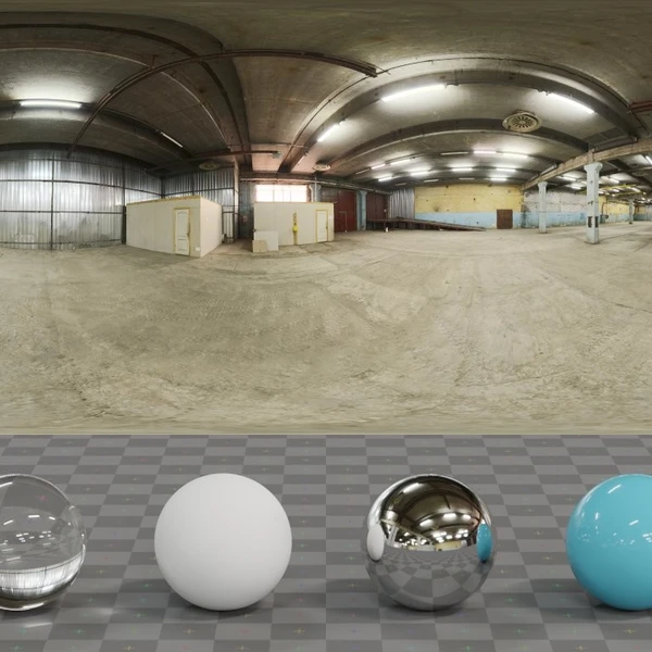 Empty Warehouse 01 - HDRI map - from Poly Haven
