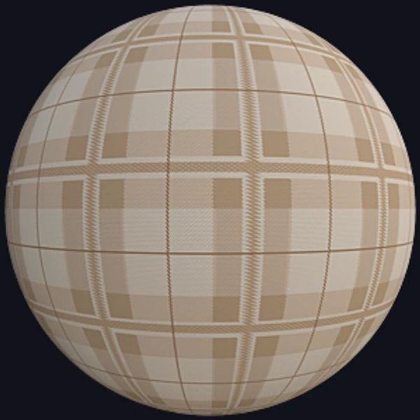 Brown and Camel Tartan Pattern Fabric (Fabrics 0084) - PBR texture - from Texture Can