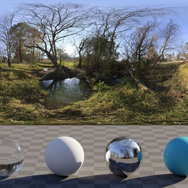 Stream - HDRI map - from Poly Haven