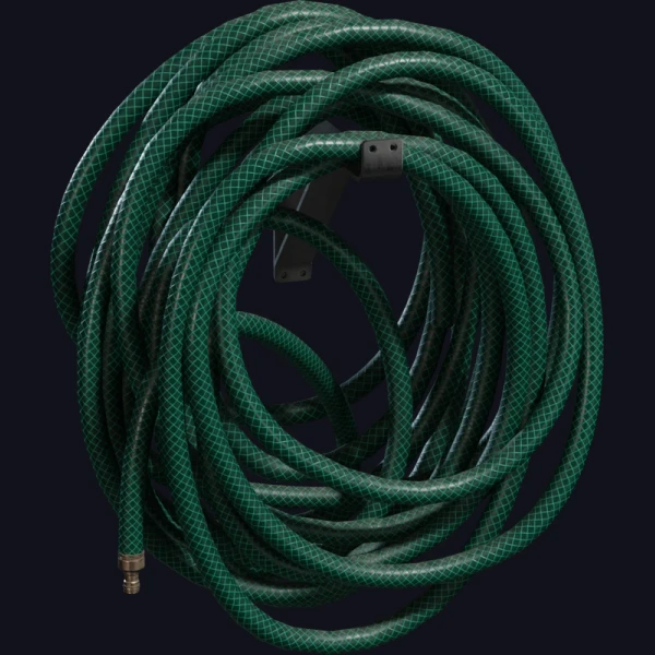 Garden Hose Wall Mounted 01 - 3D Models - 3D model - from Poly Haven
