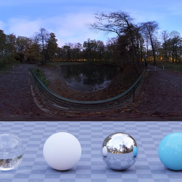 Pond Bridge Night - HDRI map - from Poly Haven