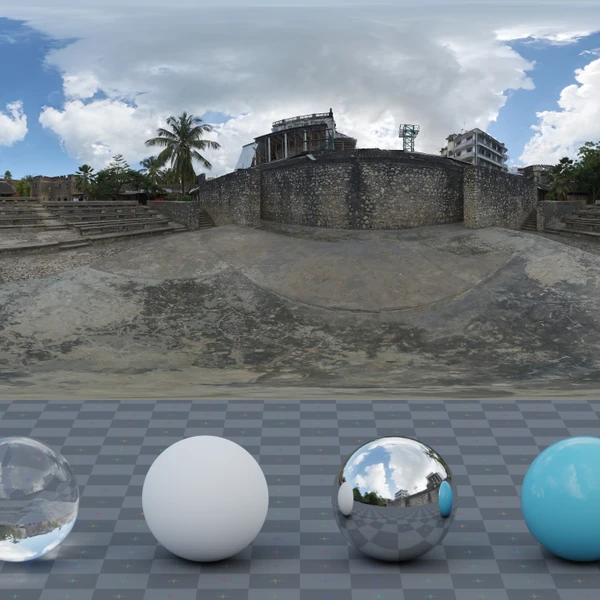 Amphitheatre Zanzibar Fort - HDRI map - from Poly Haven