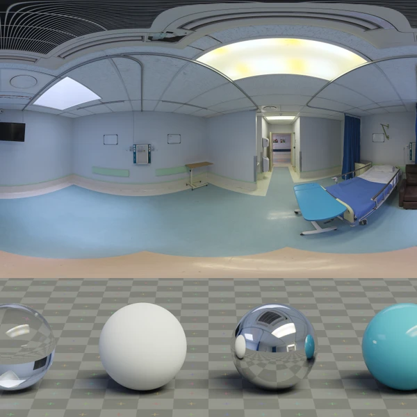 Hospital Room 2 - HDRI map - from Poly Haven