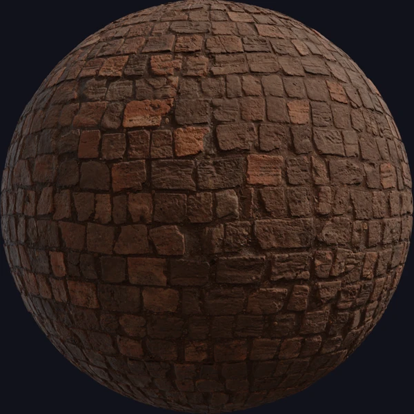 Worn Brick Floor - PBR texture - from Poly Haven