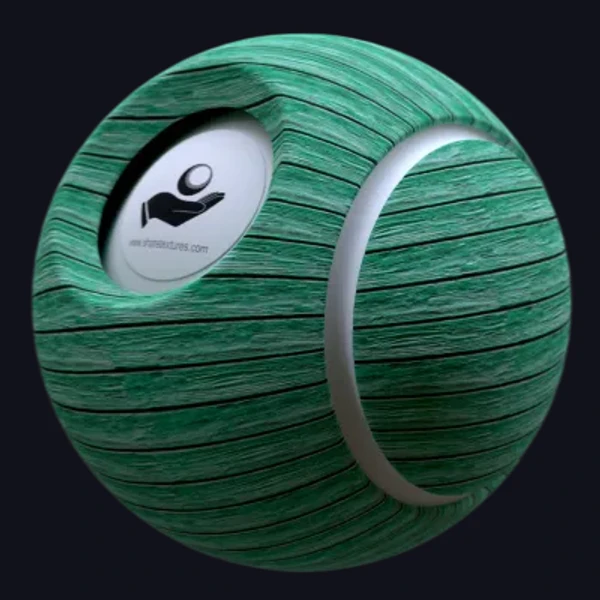 Green Painted Wood