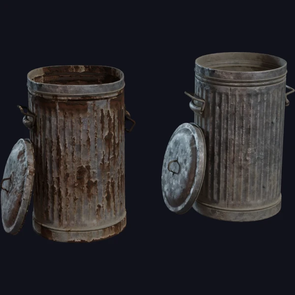 Metal Trash Can - 3D Models - 3D model - from Poly Haven