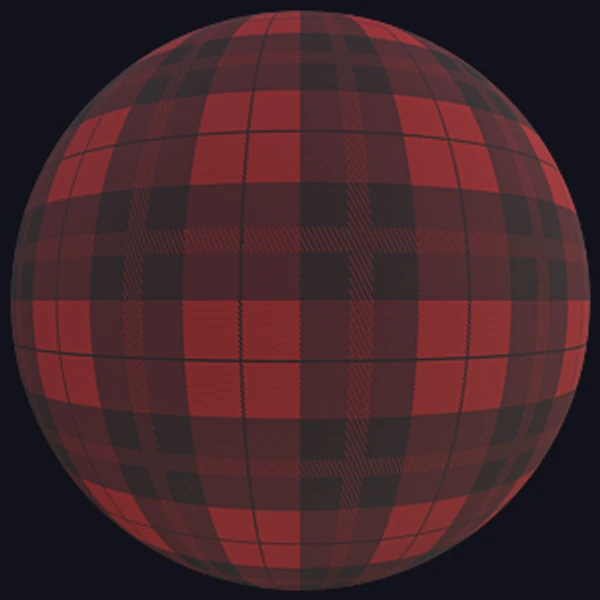 Red Tartan Pattern Fabric Texture (Fabrics 0083) - PBR texture - from Texture Can
